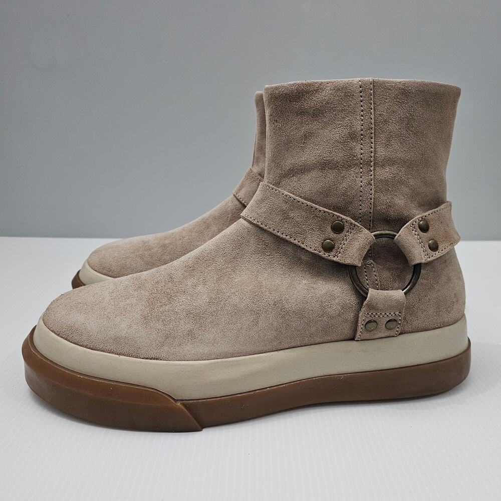 Free People Beige Suede Ankle Booties